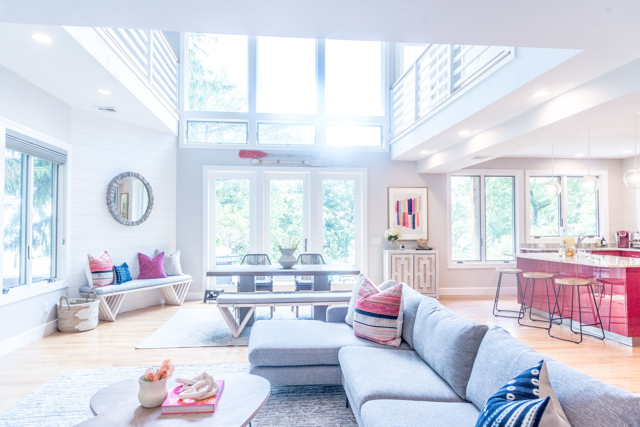 Living room of the Jamestown villa, the cover photo from the Vrbo listing.